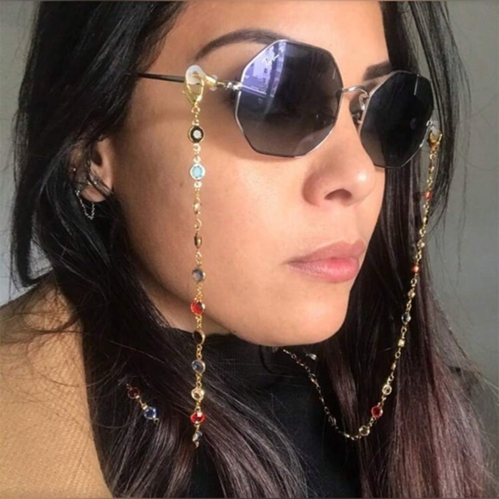 ✨NEW Elegant Gold and Multicolor Sunglasses Chain